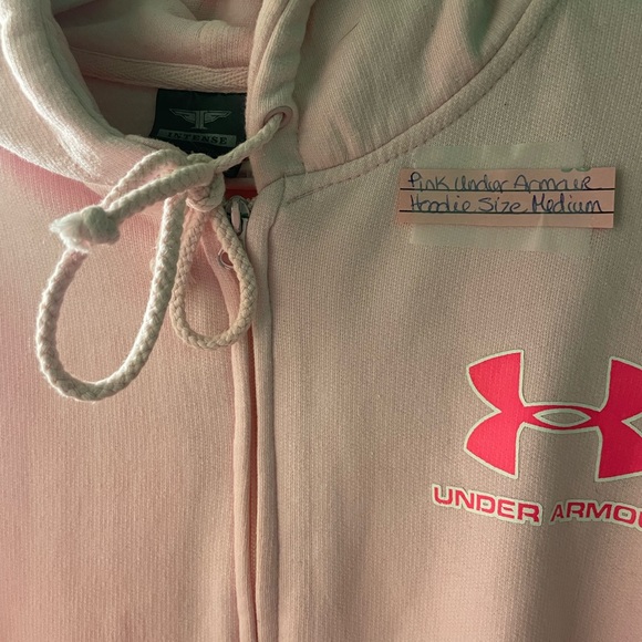 Pink under armour zipper hoodie - Picture 2 of 3